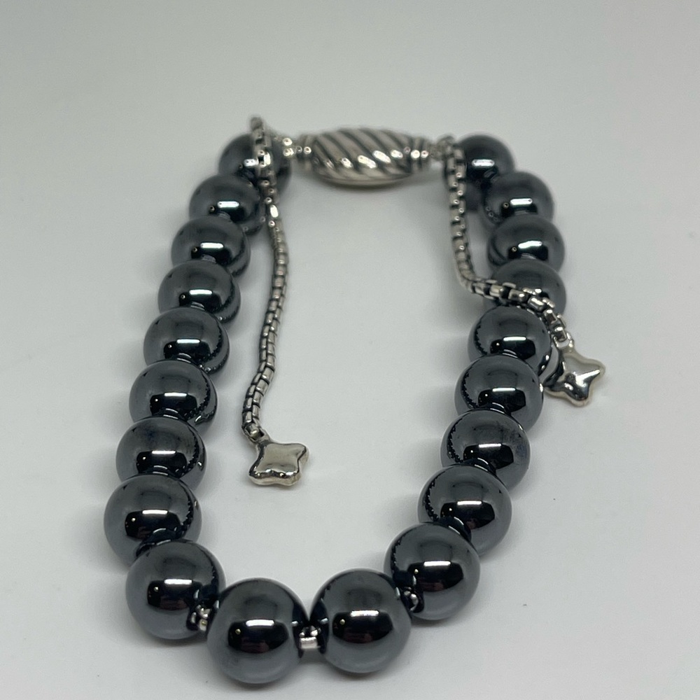 David Yurman Silver Beaded Bracelet